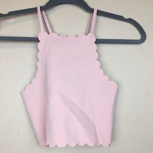 MissGuided two piece bikini scalloped swim suit